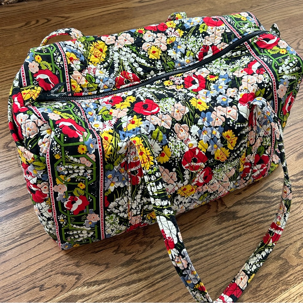Vera Bradley Black Floral Duffel Bag